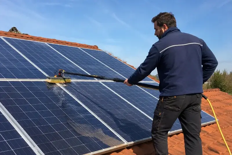 Nettoyage et entretien de panneaux solaires au Château-d'Oléron